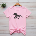 Koszulka damska z nadrukiem -konie i natura