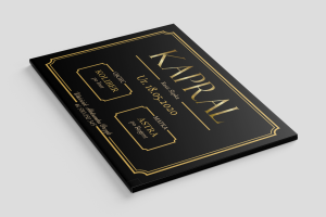 Tabliczka na boks czarna CLASSIC