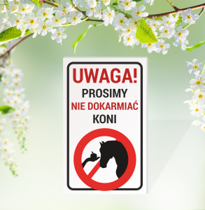 Tabliczka ostrzegawcza NIE DOKARMIAĆ