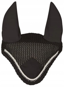 Nauszniki York Avril z kryształkami CZARNE