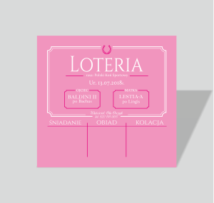 Tabliczka na boks z tabelą karmienia CLASSIC PINK