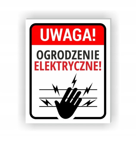 Tabliczka ostrzegawcza OGRODZENIE ELEKTRYCZNE