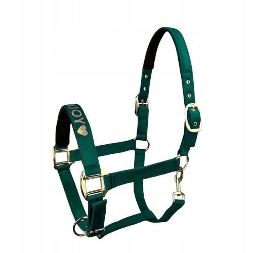 Kantar dla konia Horsenjoy Velvet r. FULL, zielony, elegancki