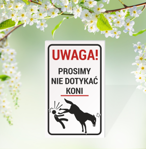 Tabliczka ostrzegawcza NIE DOTYKAĆ 